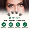 KEYYOU Lash Clusters 144pcs Individual Lashes D Curl 10mm Eyelash