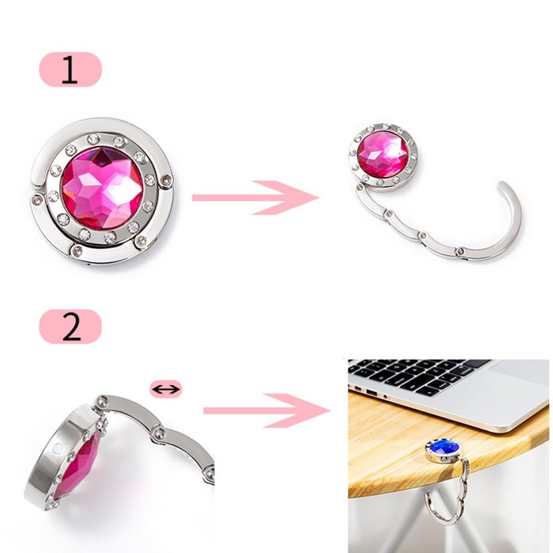 VIVIZHWH Bag Hook, Bag Hanger, Table Hook, Foldable, Bag Holder,