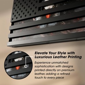 J JACKCUBE DESIGN America Flag Wall Art with Eagle Print Wall Decor for Living Room, Office, Indoor Metal Wall Decor - MK962-2B (Eagle,24 X 12.5 X 1.4 inch)