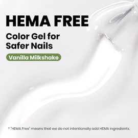 Beetles Milky White Gel Nail Polish - 8ml Hema Free Jelly Natural Nude Gel Polish Nail Concealer Sheer Translucent Effect Soak Off UV Vanilla Milkshake Collection Nail Art Manicure Gift for Women