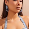 Denim Large Hoop Earrings Cool Jeans Punk Earrings Dennim Geometric