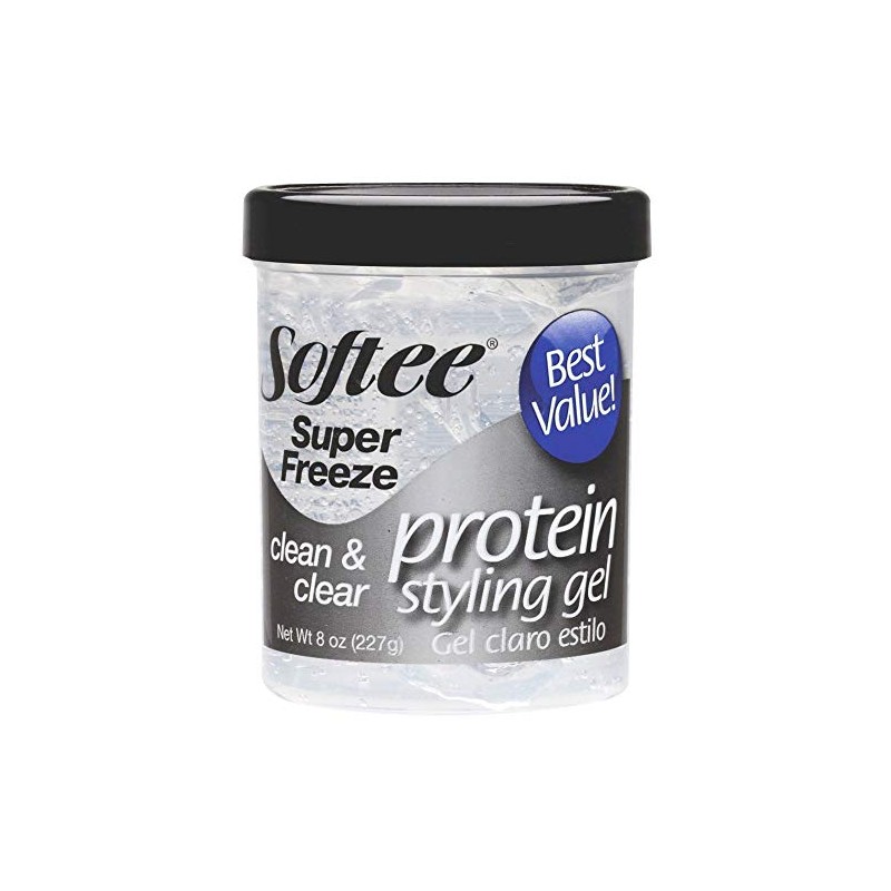 Softee Protein Super Freeze Hair Styling Gel 8 Oz