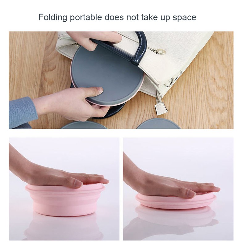 1L Portable Collapsible Silicone Bowl with Lid Food Storage Containers