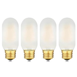 LUMILECT Frosted T45 E26 LED Bulb Dimmable 40W Equivalent E26 Bulb 4 Watt Soft White 3000K E26 Edison Bulb AC120V 400lm Tubular T14 LED Light Bulbs for Pendant, Sputnik,Vanity,Wall sconces, 4 Pack