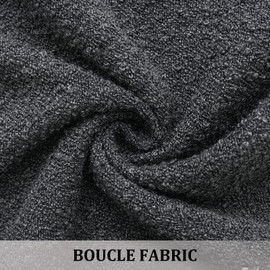 Laolitou 2 Pack Boucle Throw Pillow Covers 18x18 Inch Solid Pillow Cases Cosy Soft Decorative Pillows for Couch Bed Sofa Chair Bedroom Living Room Home Decor, Charcoal Black