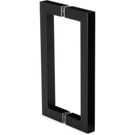 Door Handle 8" Stainless Steel 304 Matte Black Handle Push and Pull Glass Door Handle for Shower Room, Sliding Door, Wood Door, Aluminium Doors