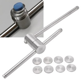 Kelepu Snooker Cue Tip Compressor, Snooker Cue Tip Repair Kit Shaper Stainless Steel Billiard Tip Trimmer & Shaper for 9-14 mm Snooker & Pool Cue Tips