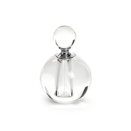 Two's Company Perfect Circles Crystal Perfume Bottle in Gift Box, Crystal Clear Glass, 4.75-inches Height, AMT007
