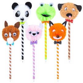Rhode Island Novelty 10" ANIMAL POM POM PEN