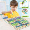 VLEDARLING Magnetic Alphabet Puzzle, Wooden Montessori Toy, Magnetic Game Maze