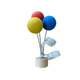 Luftballonstecker Rot-Blau-Gelb Geburtstagsring // Geburtstagsspirale Geburtstag // Luftballon aus Holz zur Dekoration Deko (Rot, Blau + Gelb)