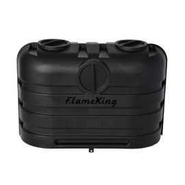 Flame King Dual 20LB LP Propane Tank Light Plastic Heavy Duty Cover for RV, Travel Trailer, Camper - Black