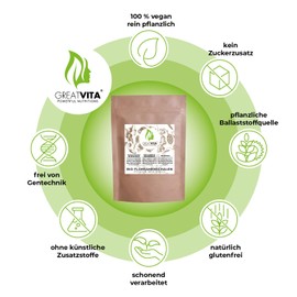 GreatVita Organic Psyllium Husks, 99% Pure, 500 g Indian Psyllium Husks, High-Fibre, Powder