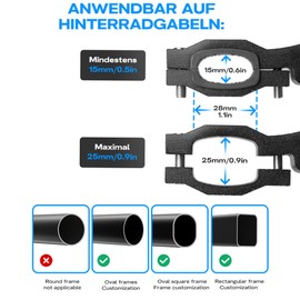 WATSABRO Bicycle Stand Plus 24-29 Inches, Height-Adjustable Universal Bicycle Stand, Dotted Non-Slip Rubber Feet, Maximum Load 40 kg, Stable Bicycle Stand for Mountain Bike, City Bike, Road Bike etc