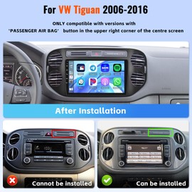 Realdio Android Car Stereo for VW Tiguan 2006 2007 2008 2009 2010 2011 2012 2013 2014 2015 2016 (LHD) with CarPlay Android Auto 26UI 2GB+64GB