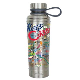 Catstudio North Carolina Stainless Steel Water Bottle | BPA Free Triple Wall Insulation with Non Slip Bottom | Great for Running, Hiking, Sports, & Travel
