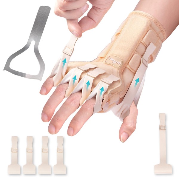 Radial Nerve Palsy Splint Brace for Wrist drop, 5 Fingers