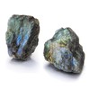 Jovivi JOVIVI Labradorite,2pc 1.57"-2.17" Large Raw Labradorite Crystals Stones,Natural Healing