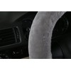 U&M Wool Car Steering Wheel Cover Soft Fluffy Natural Sheepskin