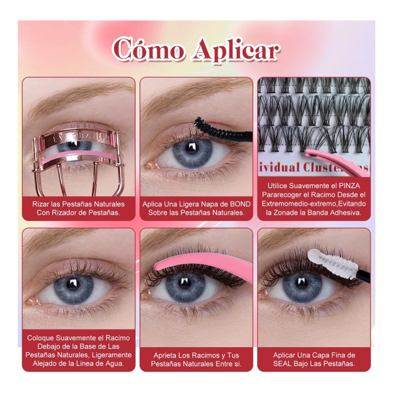 Lynora Pestañas Postizas 280 Diy Extensiones 30d+40d 10~14mm