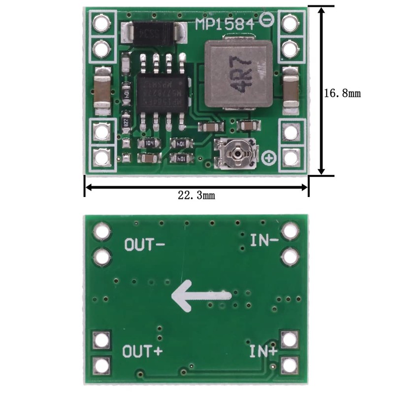DollaTek MP1584EN ultra Small DC-DC 3A power Step-Down Adjustable Module