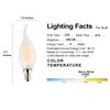 OPALRAY C35 6 Watts Dimmable LED Filament Bulb, E12 Small