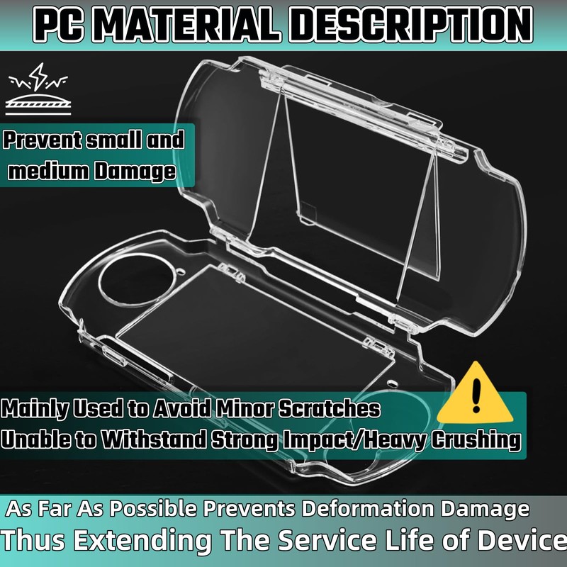 Clear Full Hard Protective Shell for PSP 1000 Series with