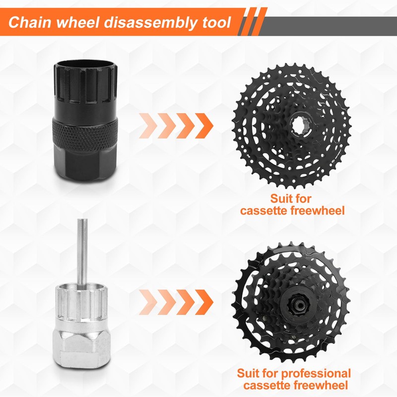 TYBYBB Bicycle Chain Whip with Sprocket Puller and Puller Universal