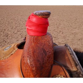 Patriot Ropes Red 100% Virgin Rubber Premium Saddle Horn Dally Wraps, 12 Pack