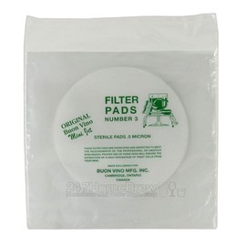 Buon Vino Mini Jet Filter Pads - Sterile No 3 Pack of 3 Pads