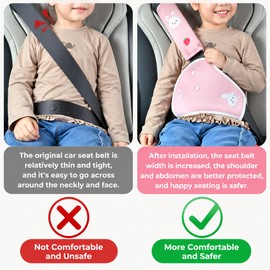 Soft Car Seat Belt Shoulder Pad for Comfortable Driving – Removable Cushion Cover for Travel and Daily Car Interior Use