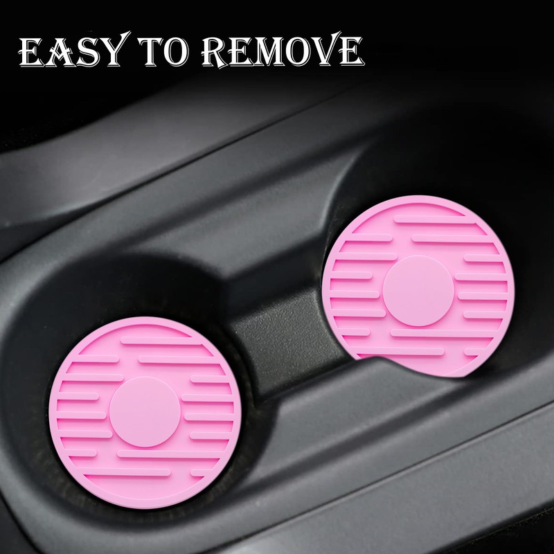 MEAJOO 2-Piece Car Cup Holder Insert – 2.75 Inch Non-Slip