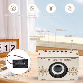 DIY Kit Wooden Radio Construction Kit, DIY Set Children & Adults, FM Radio Wooden Construction Kit Wooden Construction Kit Children, STEM Toy Experiments Science, Electronic Construction Kit for