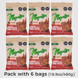 Churritos Corn and Organic Cactus Snacks Churritos (Chipotle, 6-Pack)