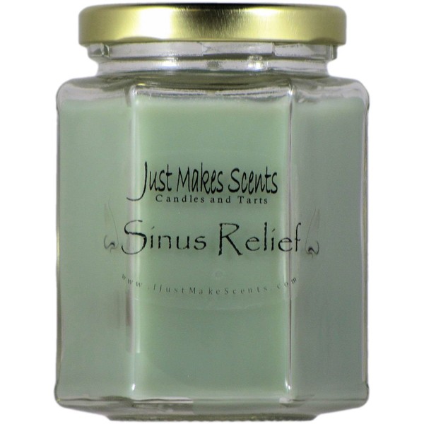 Sinus Relief Scented Blended Soy Candle by Just Makes Scents (8 oz)