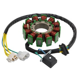 WOOSTAR 12 Coil 5 Wire Magneto Stator Replacement for Hyosung GT125 GT250 GV125 GV250 GV125R GV250R Pocket Bike Cruiser Motorcycle 2002-2010 Engine