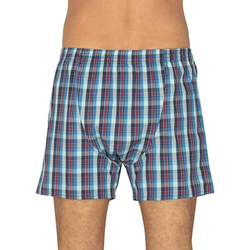 D.E.A.L International Boxershorts Blau & Rot Kariert Größe XXL
