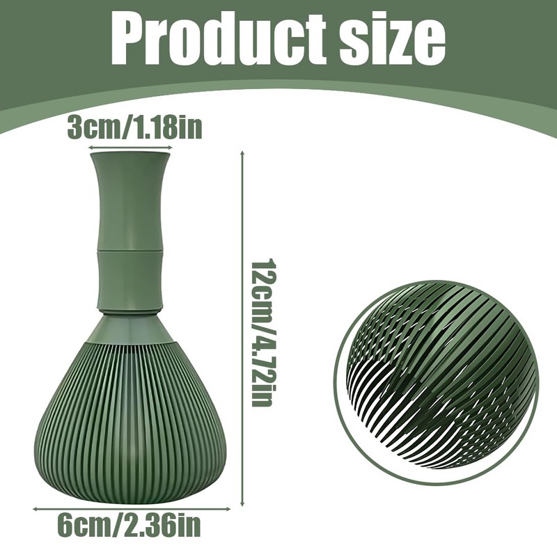 Tomedeks Green Plastic Reusable Matcha Whisks Matcha Whisk Green Tea