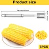3PCS Corn Peeler Stainless Steel Corn Cutter with Long Handle