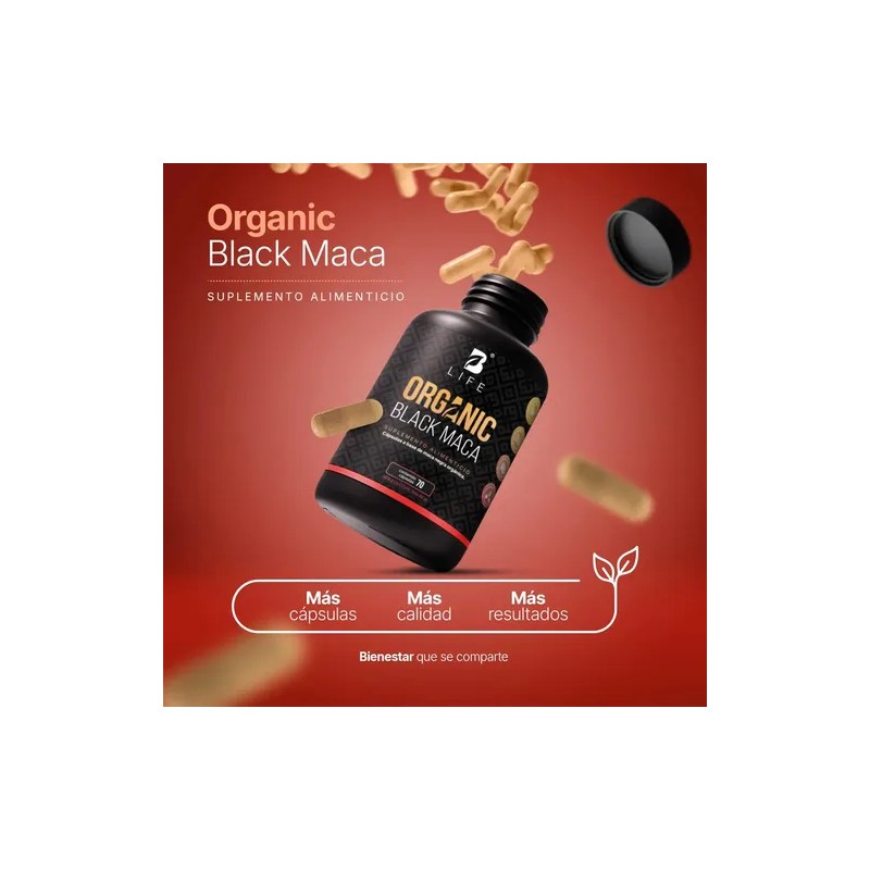Maca Negra Orgánica B Life 70 Cápsulas Energía Natural Sin