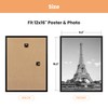 upsimples 12x16 Picture Frame Black 3 Pack, Scratch-Proof Poster Frames