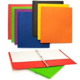 100-Pack of Colored Folders - Bulk School Supplies Bundle Essential for Students and Teachers, 7 Assorted Colors