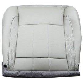 NLQR Driver Side Bottom Seat Cover Replacement Leather Gray Compatible with Dodge Ram 1500 2500 3500 4500 2006 2007 2008 2009