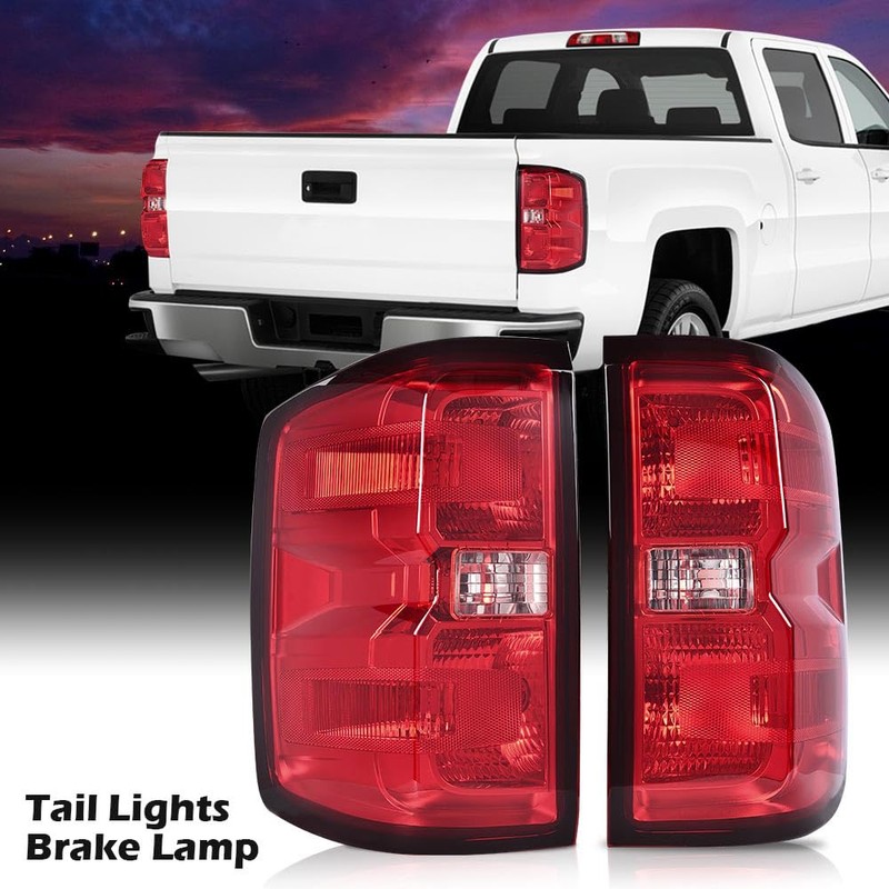 PIT66 Tail Lights，Fit Chevy Silverado 1500 2014-2018/Silverado 2500 HD 3500
