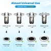 Universal Bathroom Sink Stopper Hair Catcher Upgraded with 2-Layer Detachable