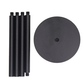 Topyond Foldable Lantern Pole with Base, Camping Lantern Stand, Foldable 4-Piece Camping Lamp Pole with Base, Aluminium Alloy Light Holder for Outdoor Picnic