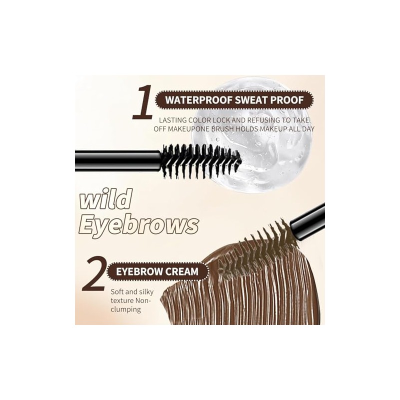 Gel para Cejas de Doble Extremo con Color, Fijador de