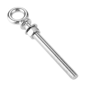 M12*120 Stainless Steel Lifting Eye Bolts with Washer Nut, Yetaha Long Shank Nut Heavy Duty Eyebolts Screws for Indoor Outdoor