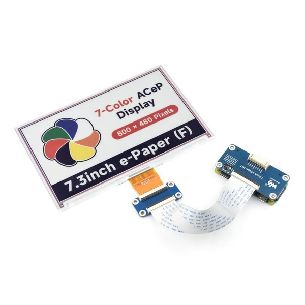7.3inch ACeP 7-Color E-Paper E-Ink Display Module for Raspberry Pi