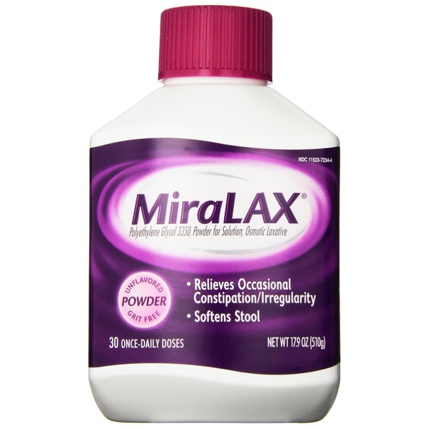 MiraLAX 17.9 oz Once-Daily Laxative 30 Doses - 17.9 OZ (Pack of 3)